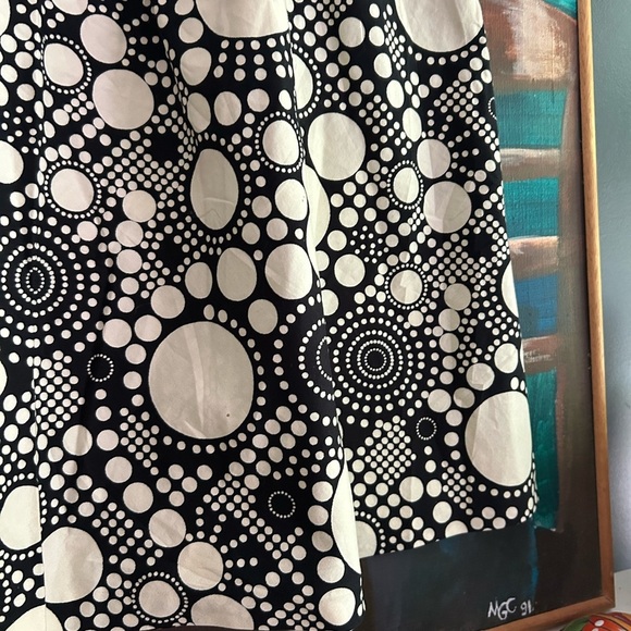 Jacob Y2K Boho Rave Black and White Circle Skater Skirt 5/6 - Picture 4 of 16